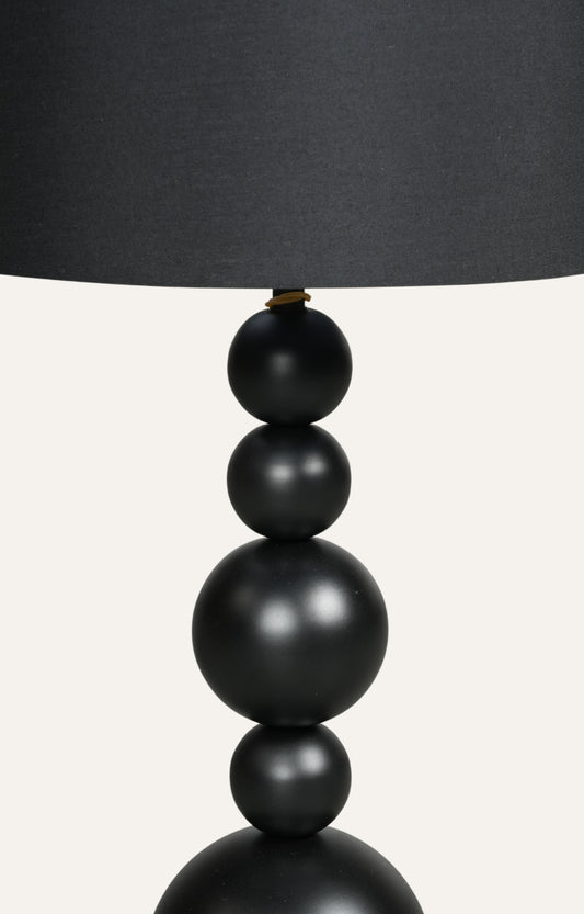 Modern Matte Black Orb Table Lamp
