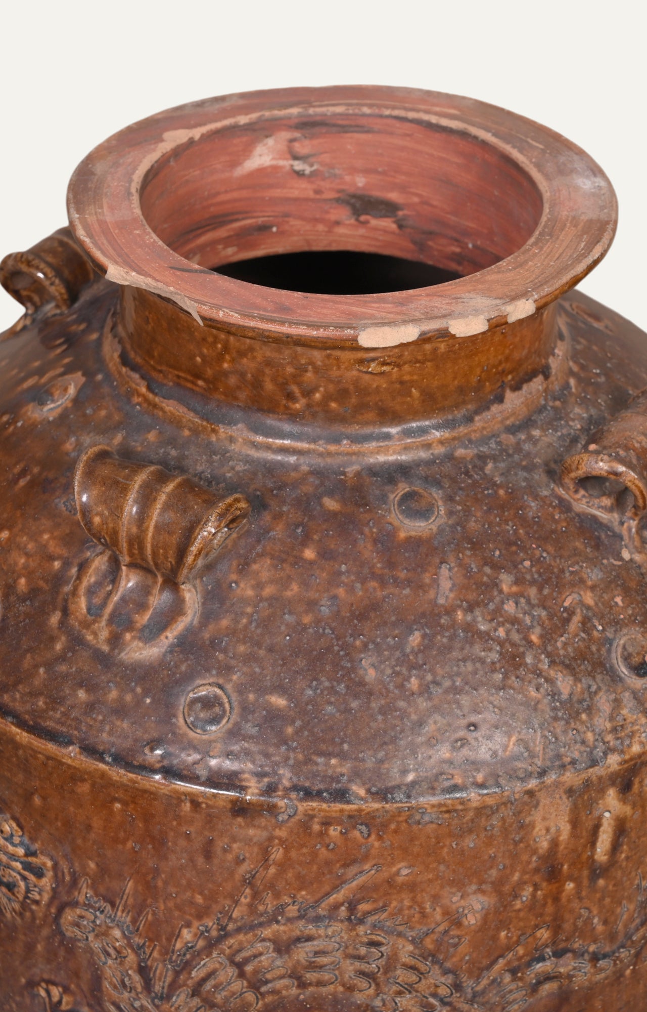 Rustic Dragon Clay Pot