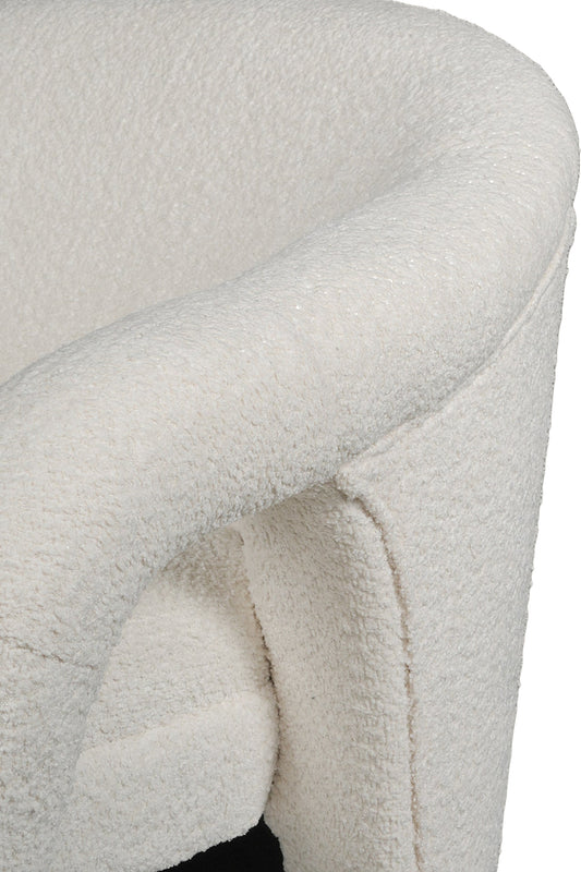 Modern Bouclé Curved Arm Lounge Chair
