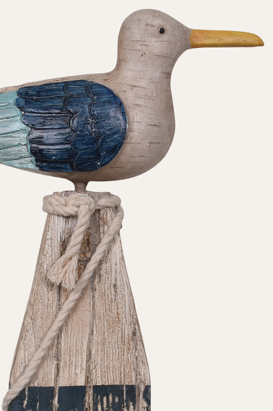 Vintage Coastal Resin Seagull Décor - Big