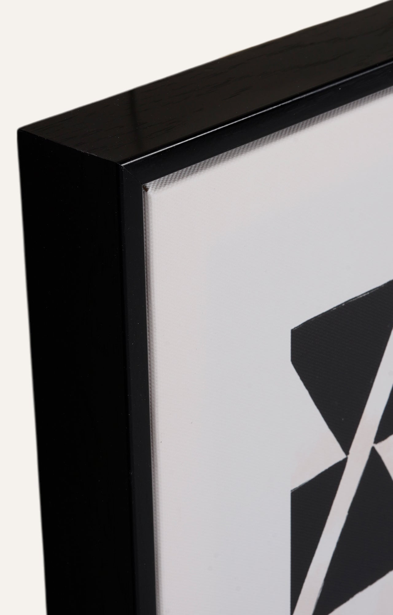 Set of 4 Black Boho Canvas Print with Foil Embellishments Wall Art