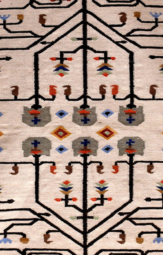 Tree of Life Tribal Flatweave Rug