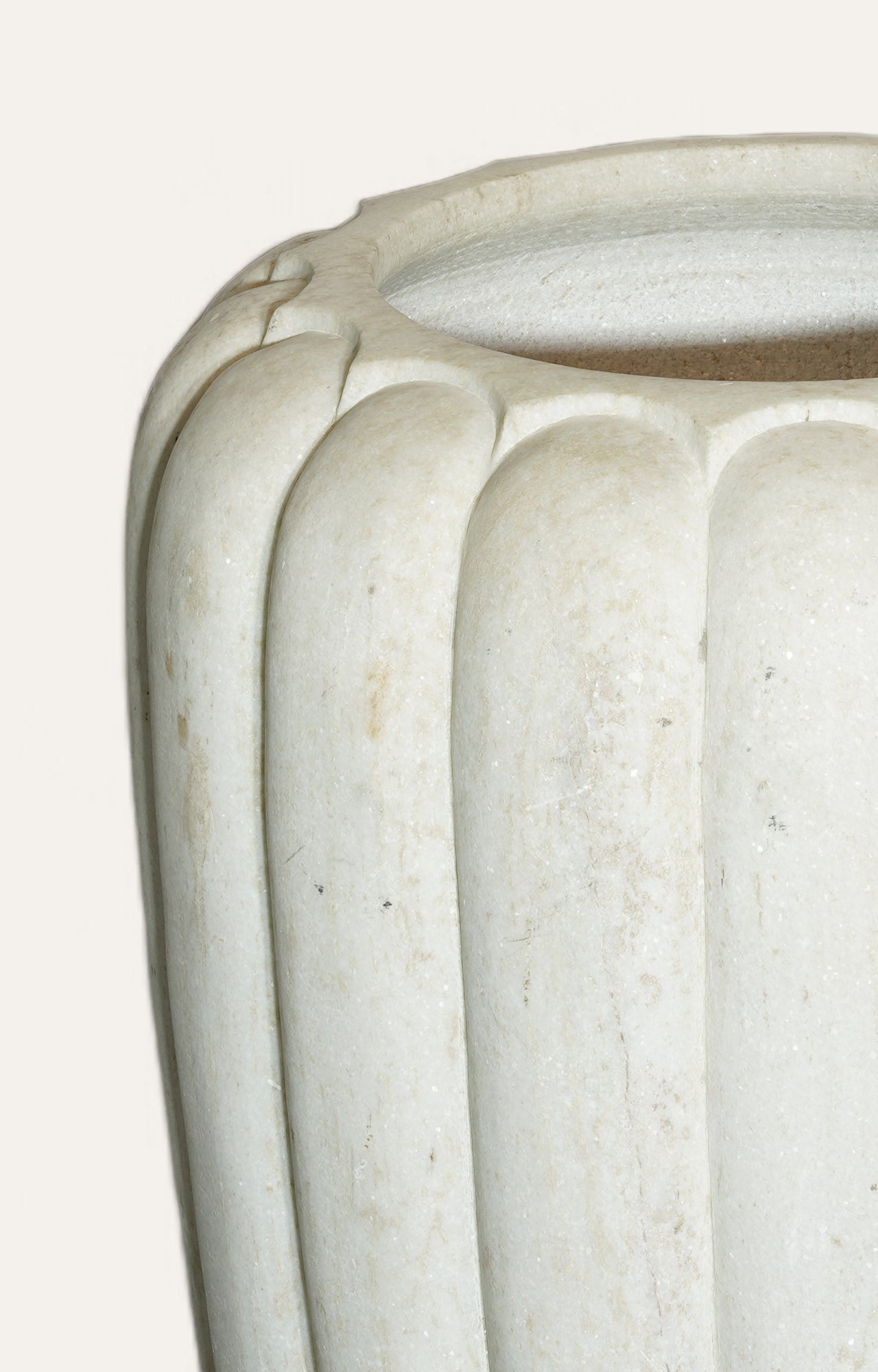 Long White Marble Pot Planters for indoor and outdoor