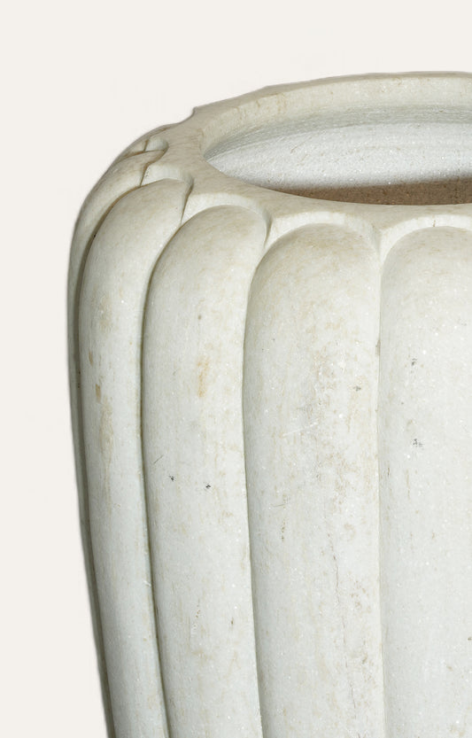 Long White Marble Pot Planters for indoor and outdoor