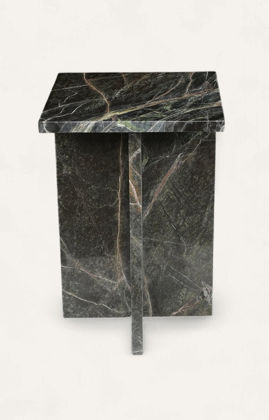 Modern Black Marble Accent Table