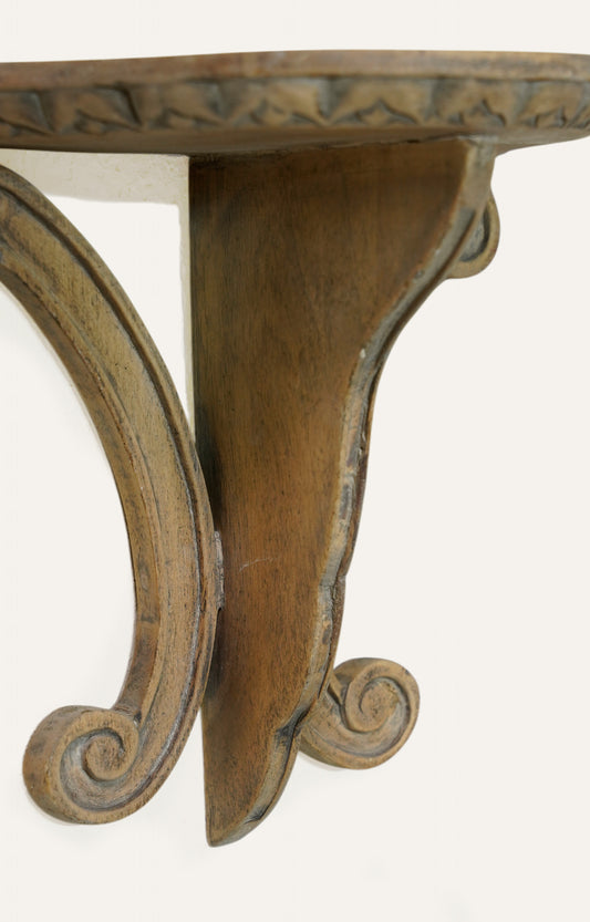 Scrolled Wooden Wall Bracket