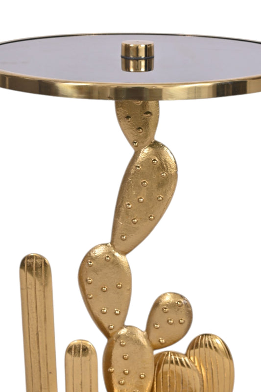 Golden Abstract Side Table