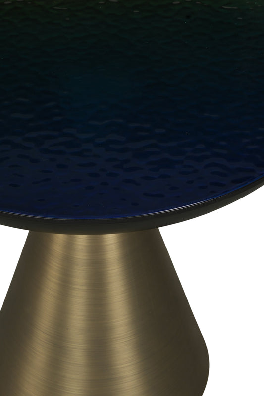 Brass Cone Base Nesting Coffee Tables Set of 2