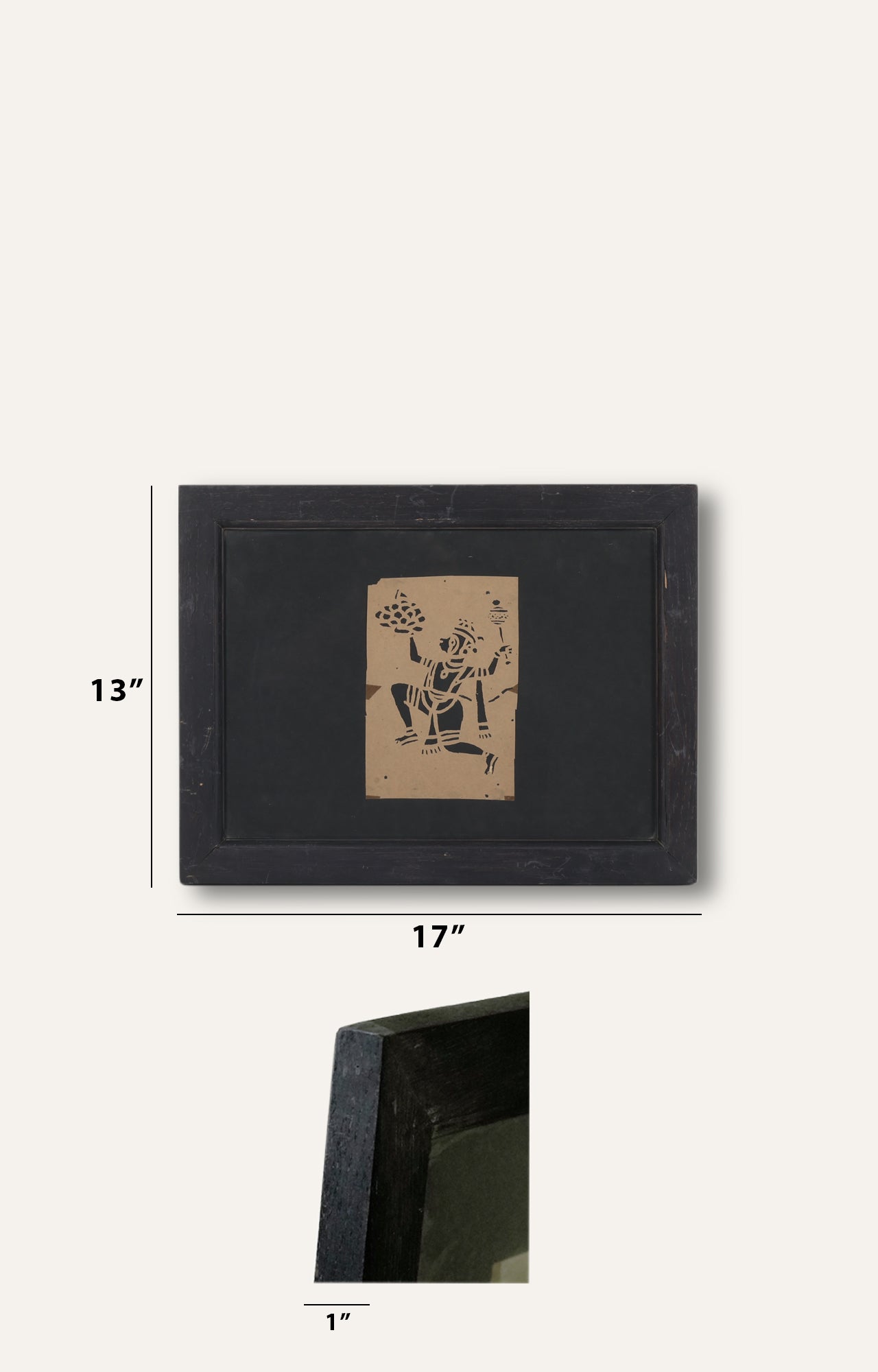 Indian God Stencil Art (Framed)