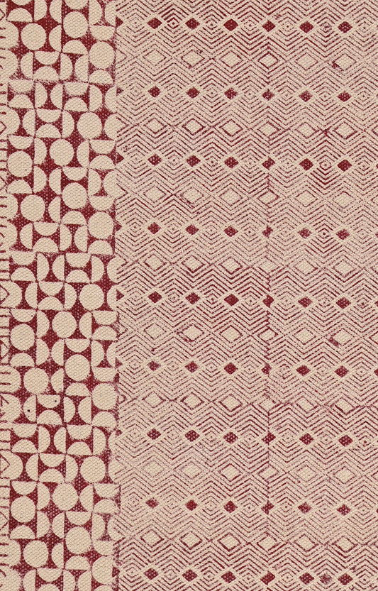 Rust Geometry Cotton Rug