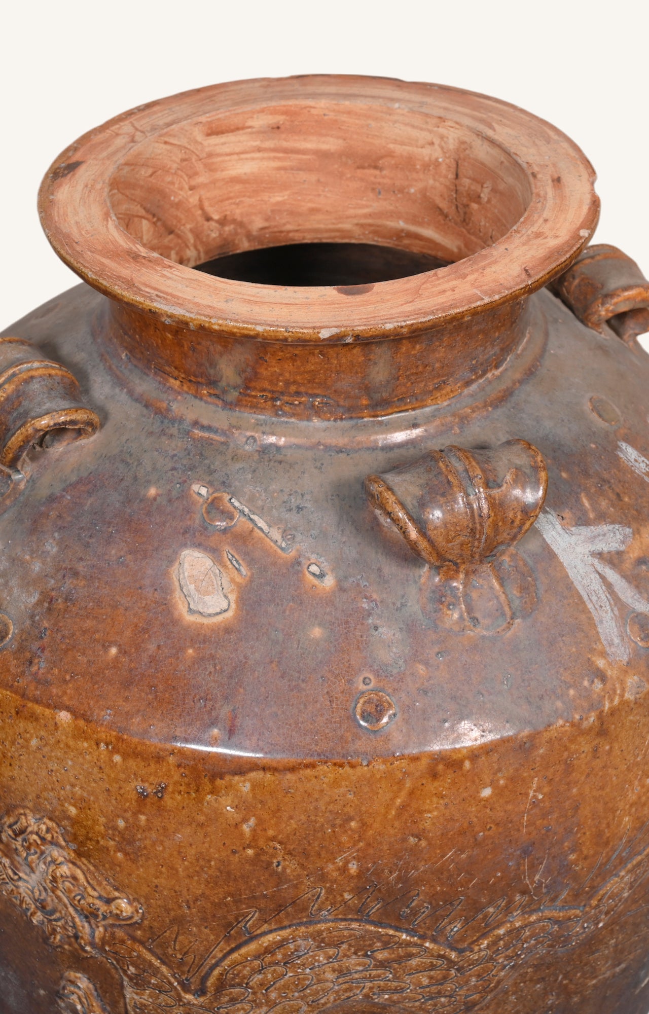Silk Road Dragon Clay Pot