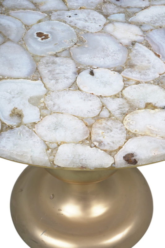 Marble top With Casted Leg Side Table