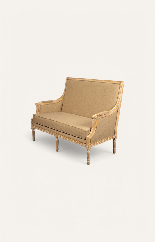 2 Seater Brown Finish Sofa