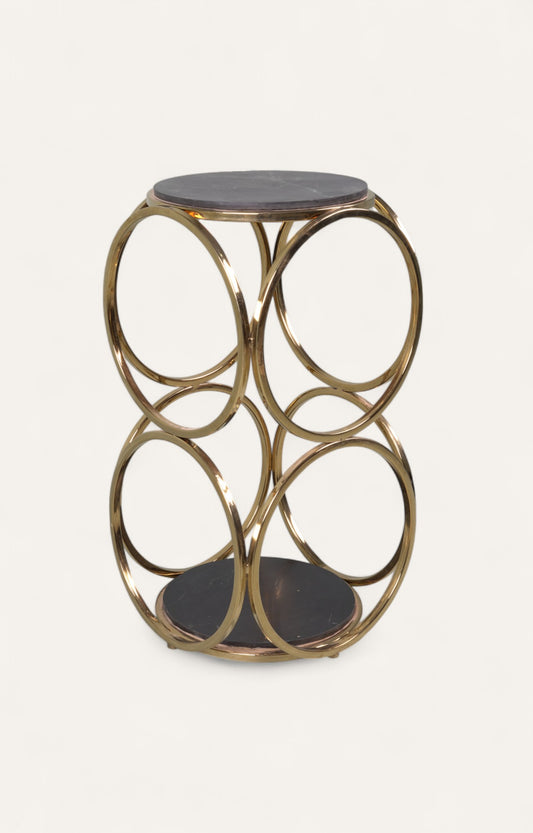 Coated side table With Marble Top