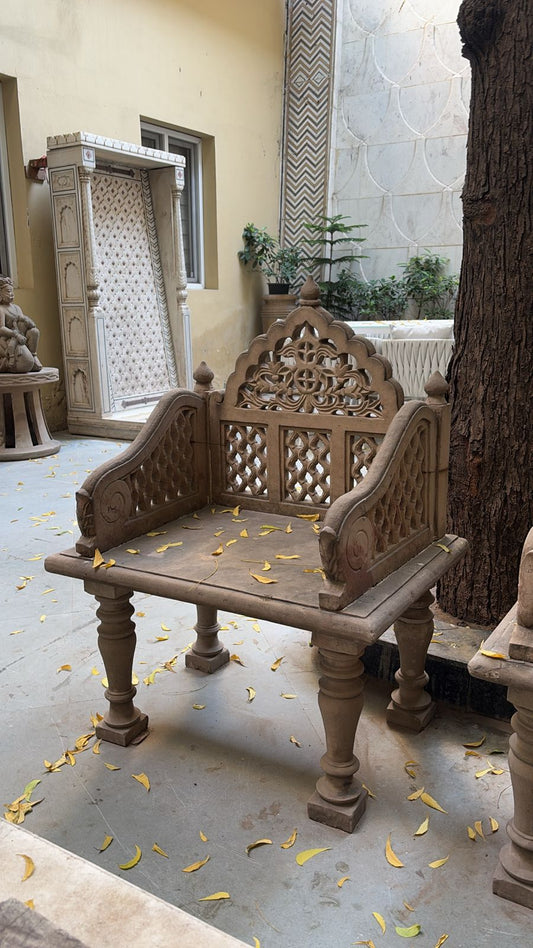 Heritage Outdoor Sandstone Arm Chair