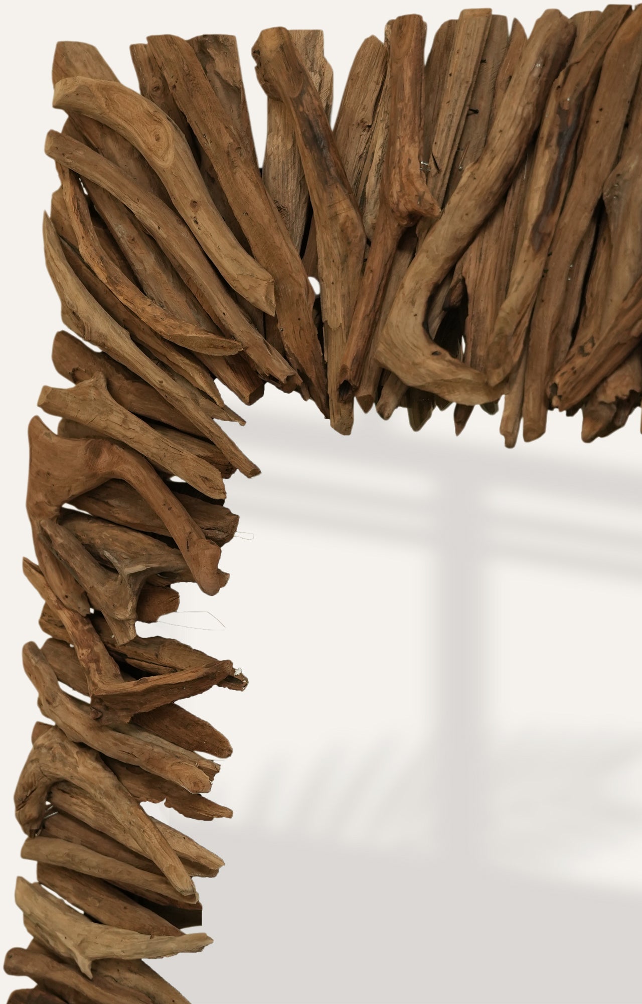 Reclaiming Sustainability: Rustic Teak Wood Mirror