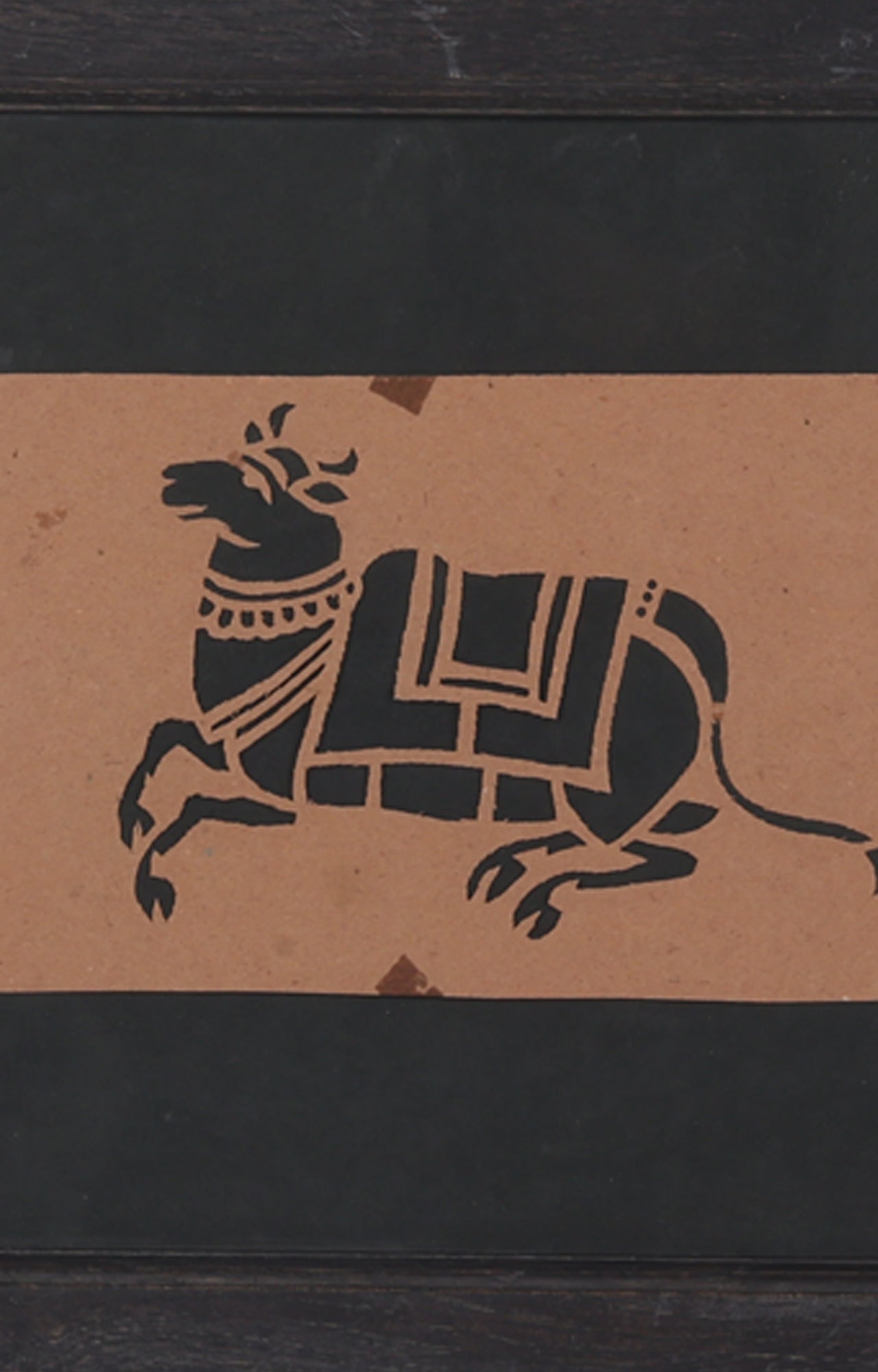 Nandi Cow Stencil Art (Framed)