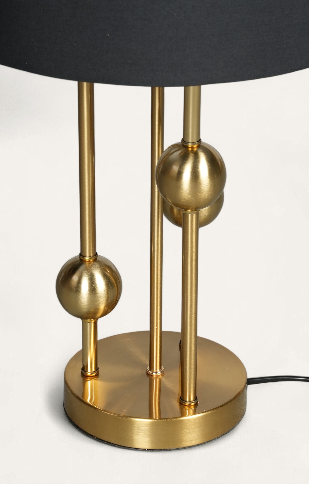 Modern Brass and Black Table Lamp