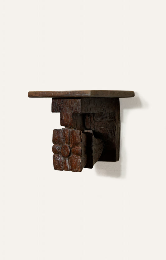Rustic Aged Wooden Wall Bracket