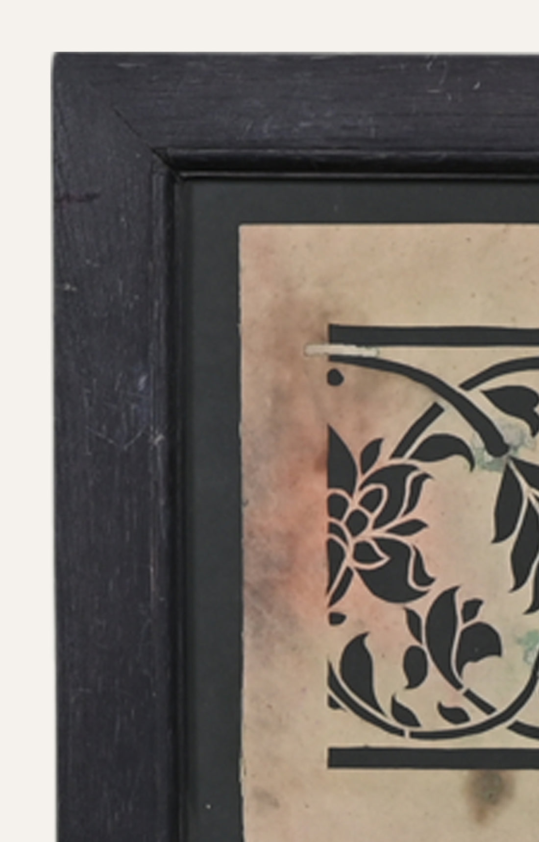 Floral Handmade paper stencil (Framed)