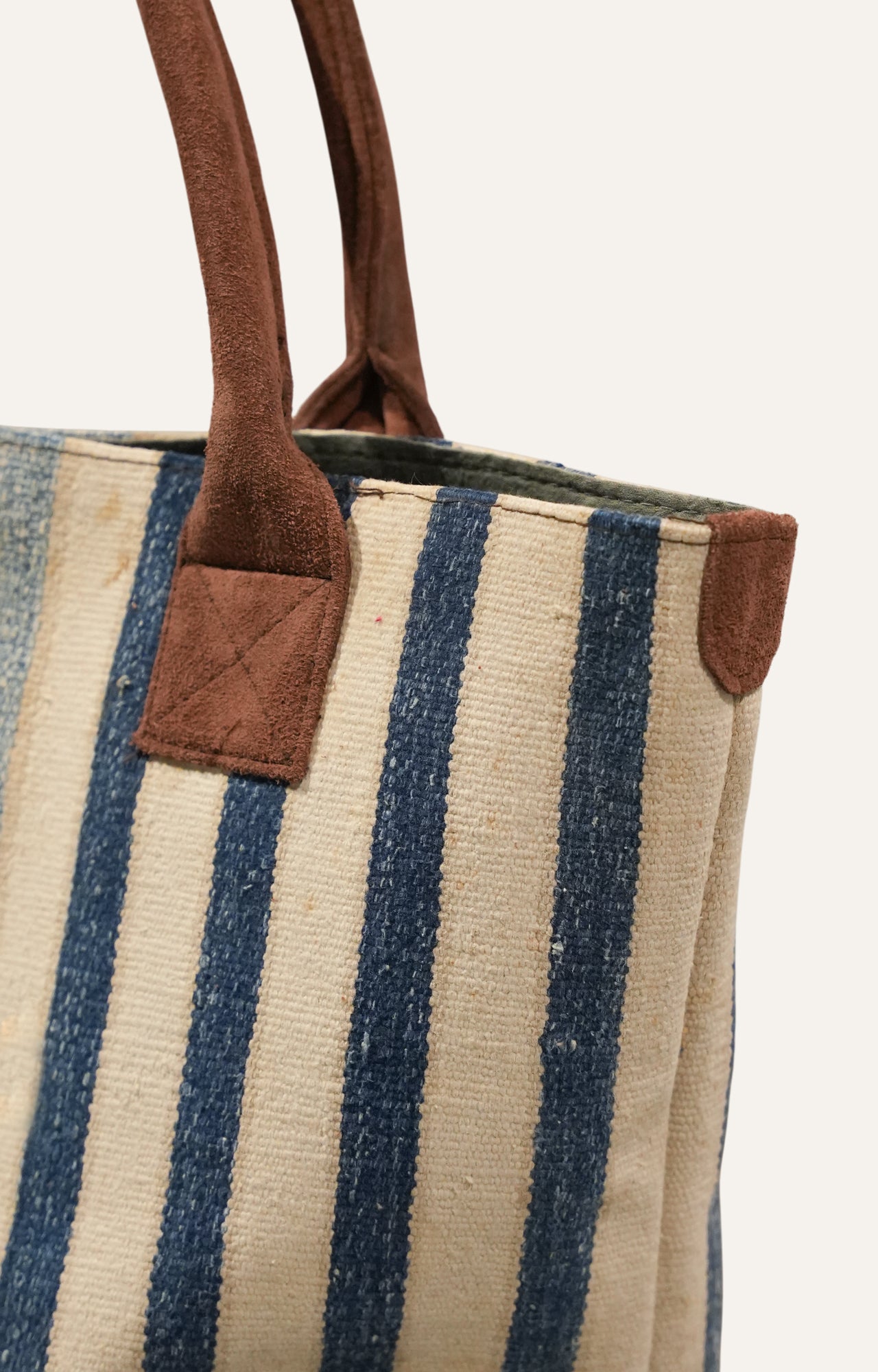 Striped Handwoven Cotton Tote Bag