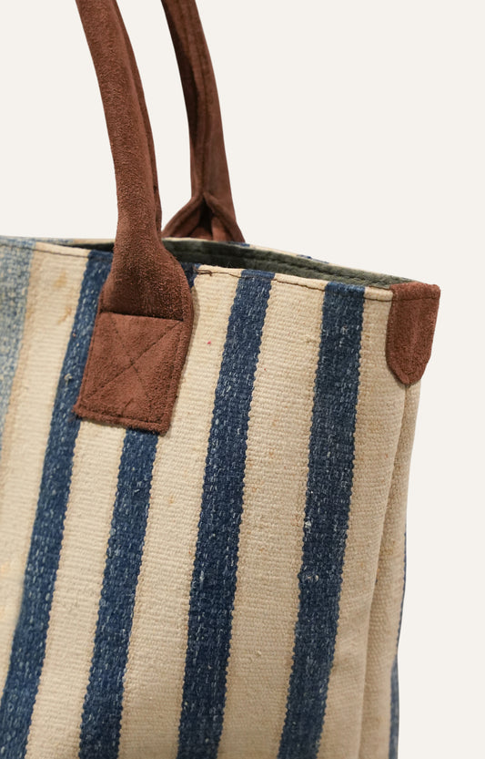 Striped Handwoven Cotton Tote Bag