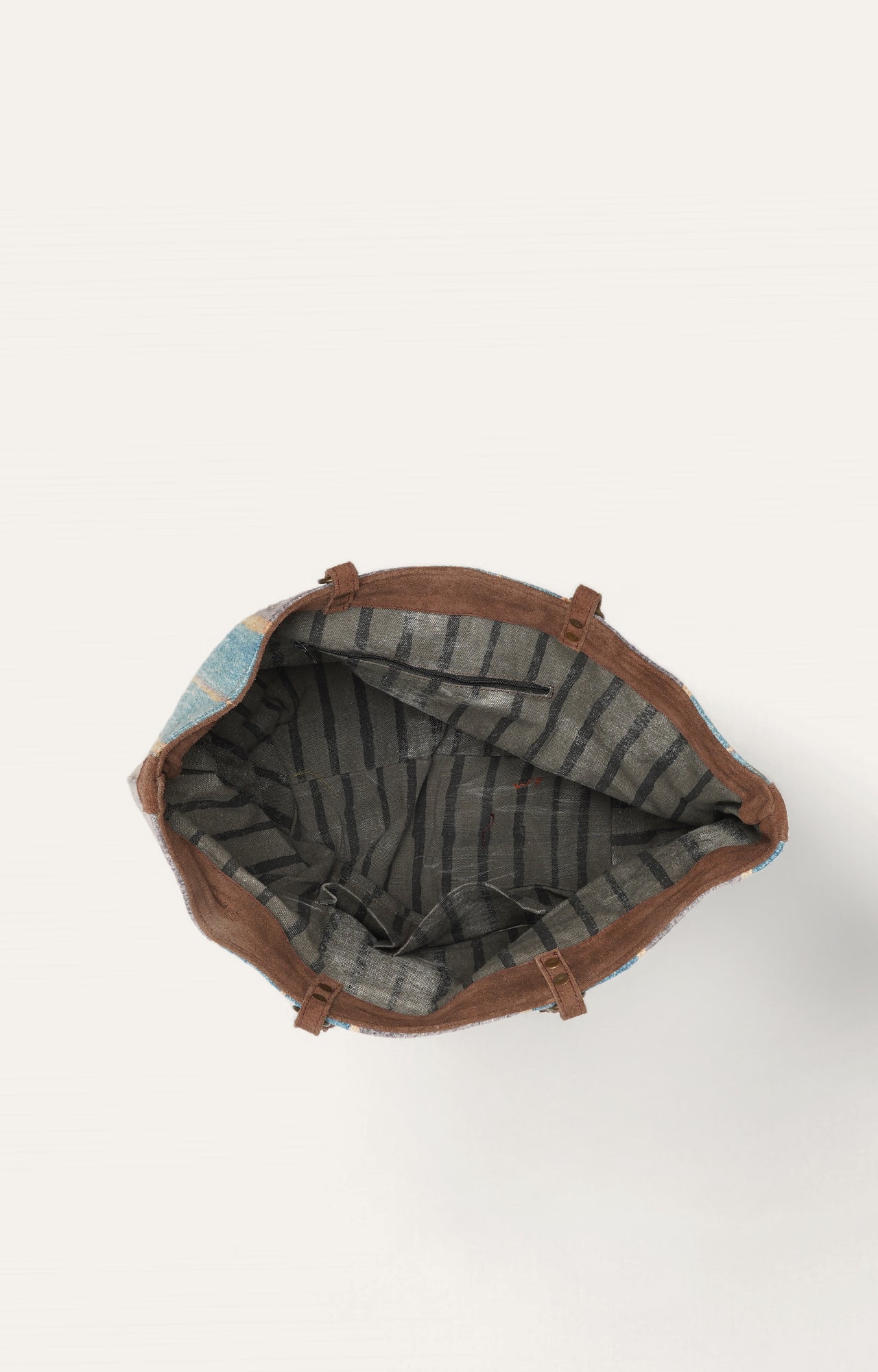 Eco-Friendly Earthy Striped Cotton Tote Bag