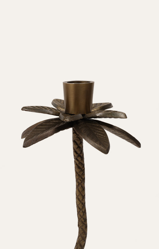 Brass Palm Tree Golden Candle Stand