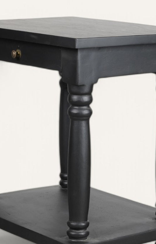 Black Wooden Side Table