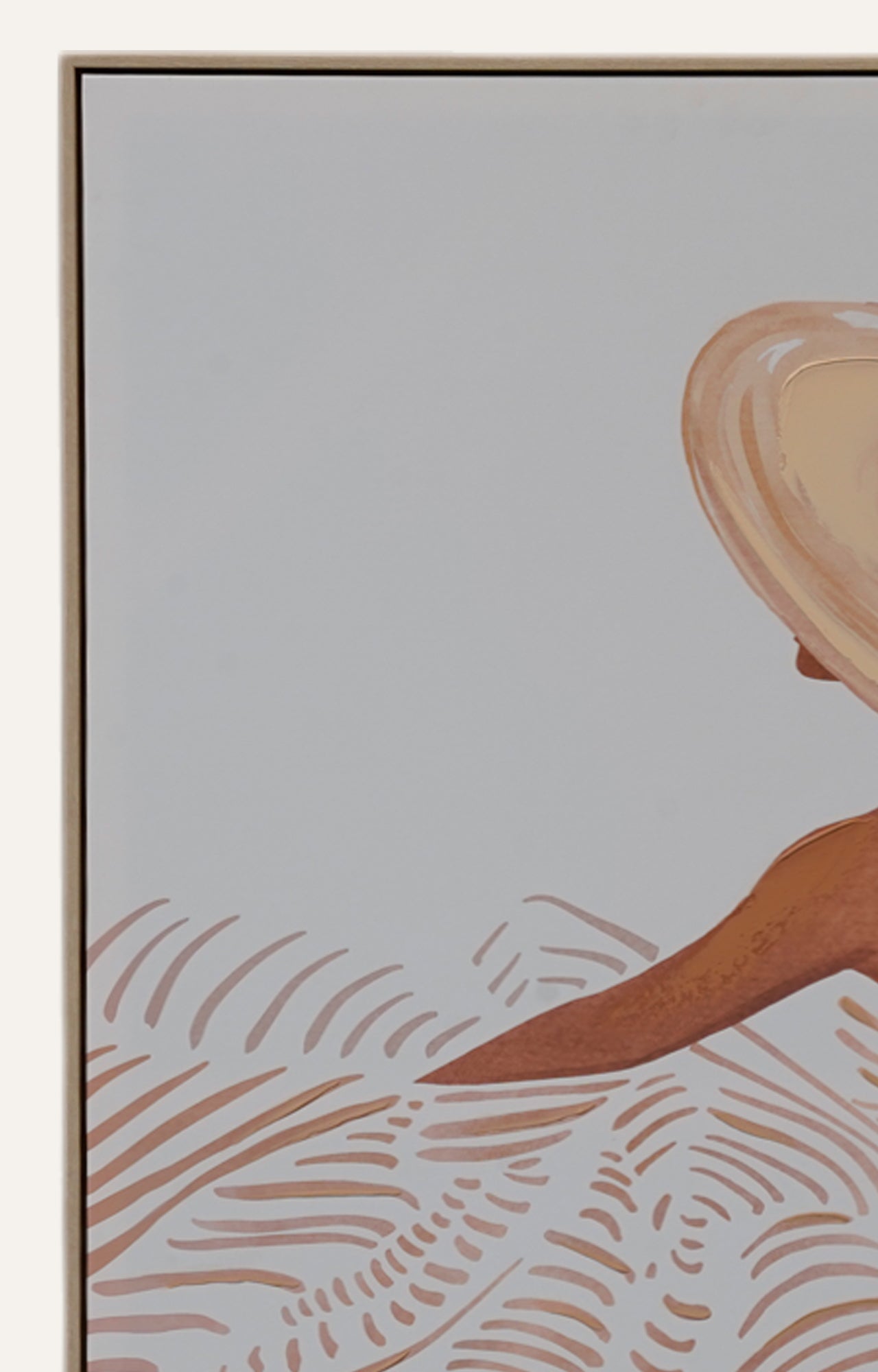 Lady in Hat Painting with Frame