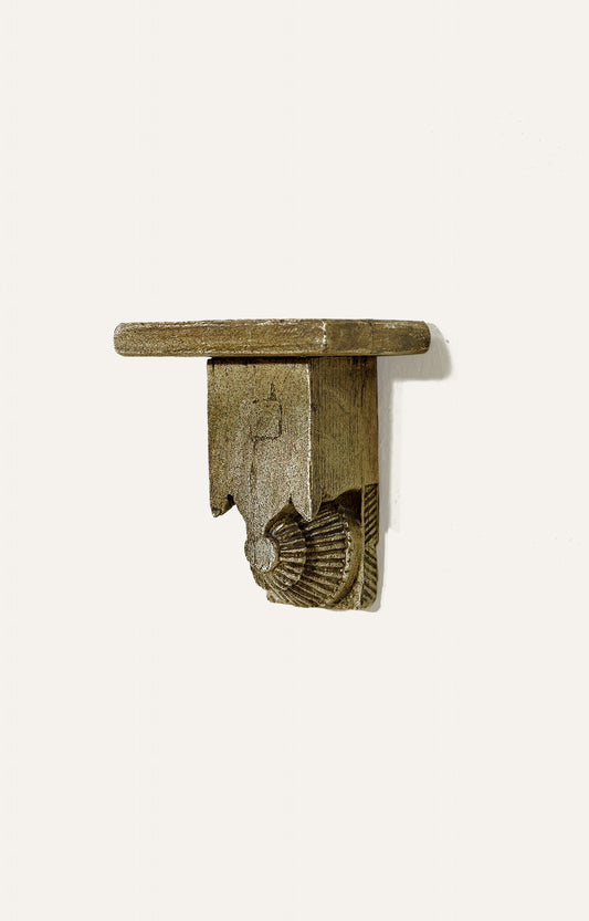 Hand-Carved Wooden Corbel Wall Bracket