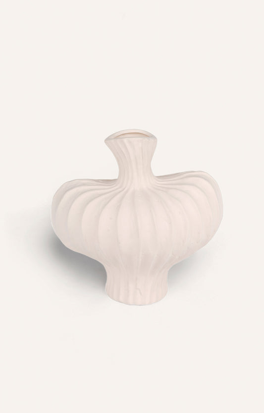 Off-White Swirl Accent Vase