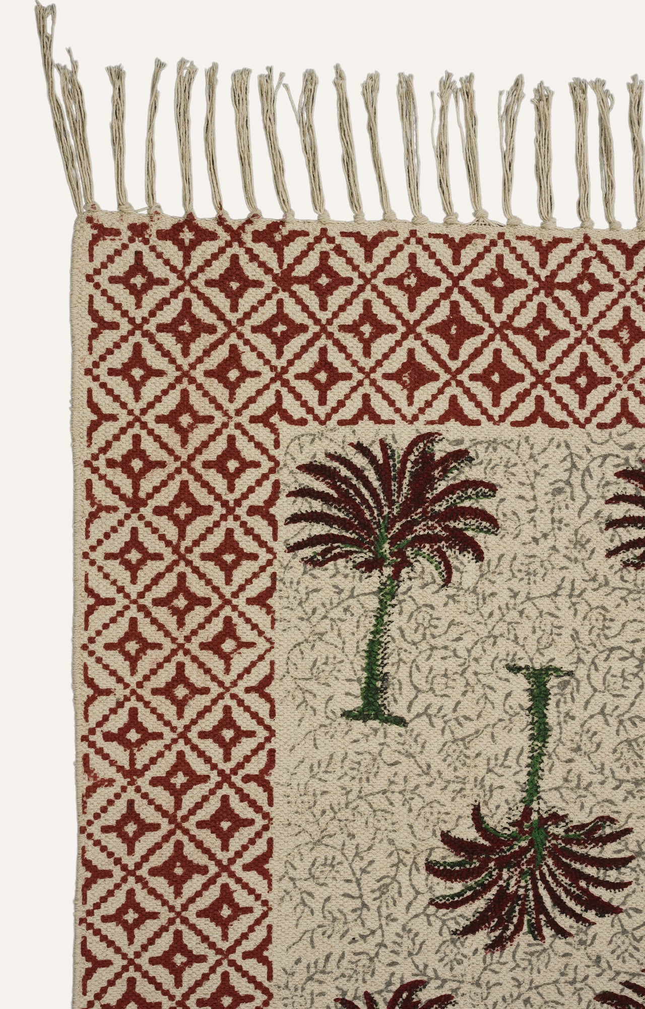 Natures Block Print Cotton Throw