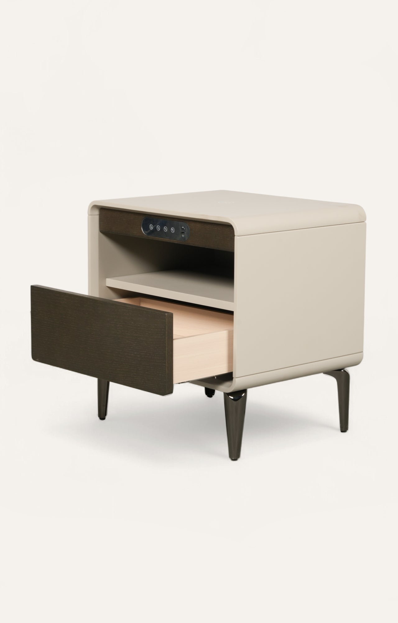 Modern Nightstand with Wireless Charging and USB Port