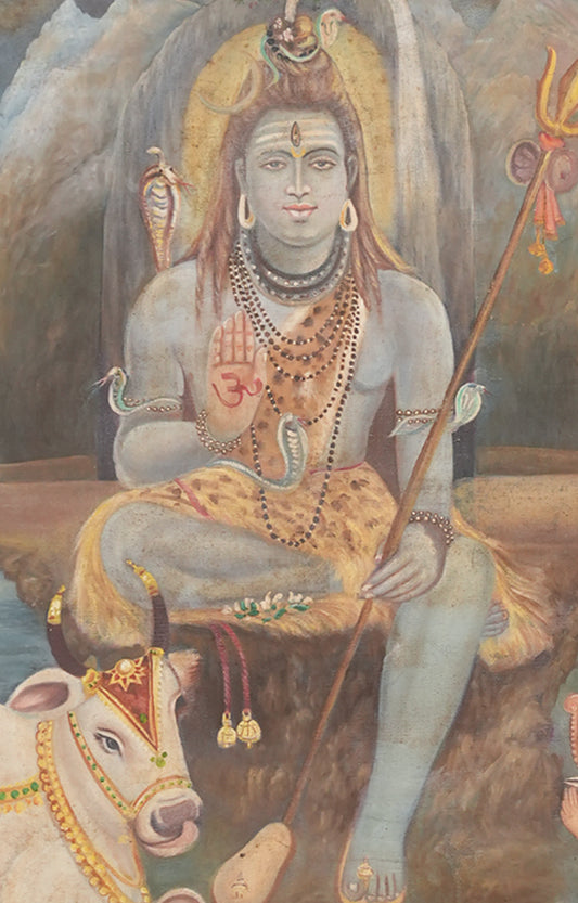 Lord Shiva Along With Nandi