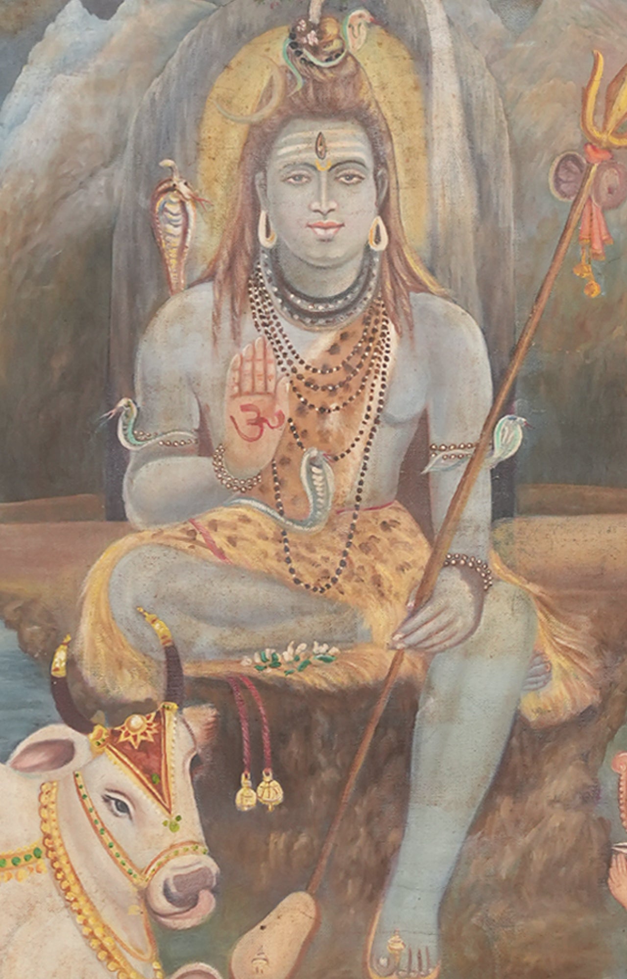 Lord Shiva Along With Nandi