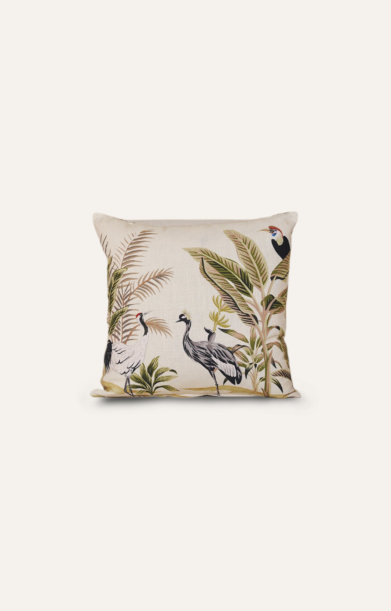 Cranes Cotton Cushion Cover