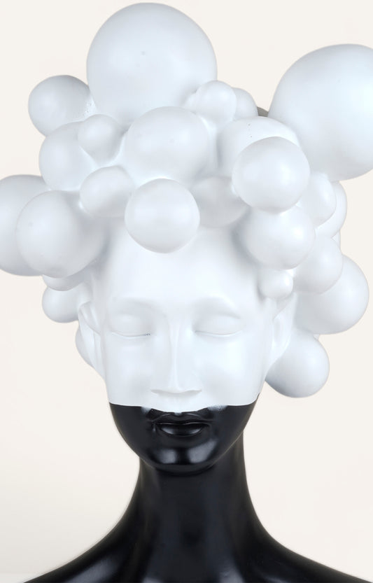 Cloud Head Abstract Resin Sculpture