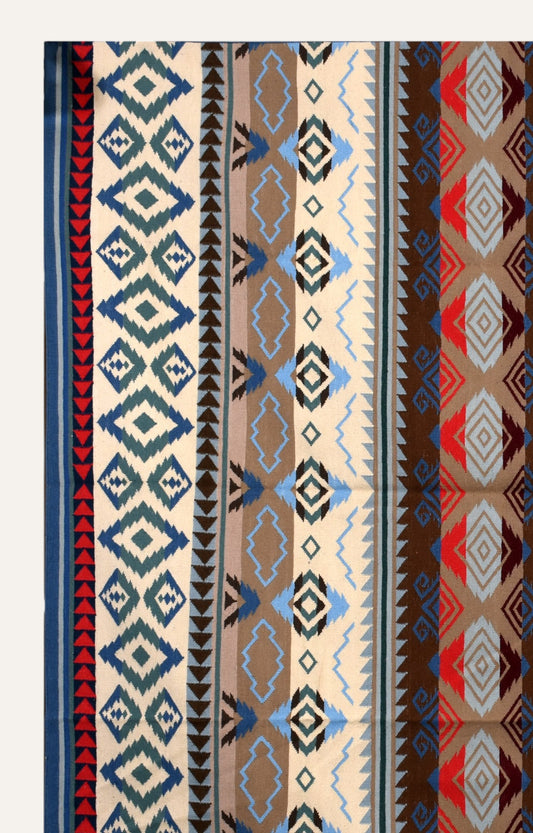 Colorful Handwoven Woolen Rug