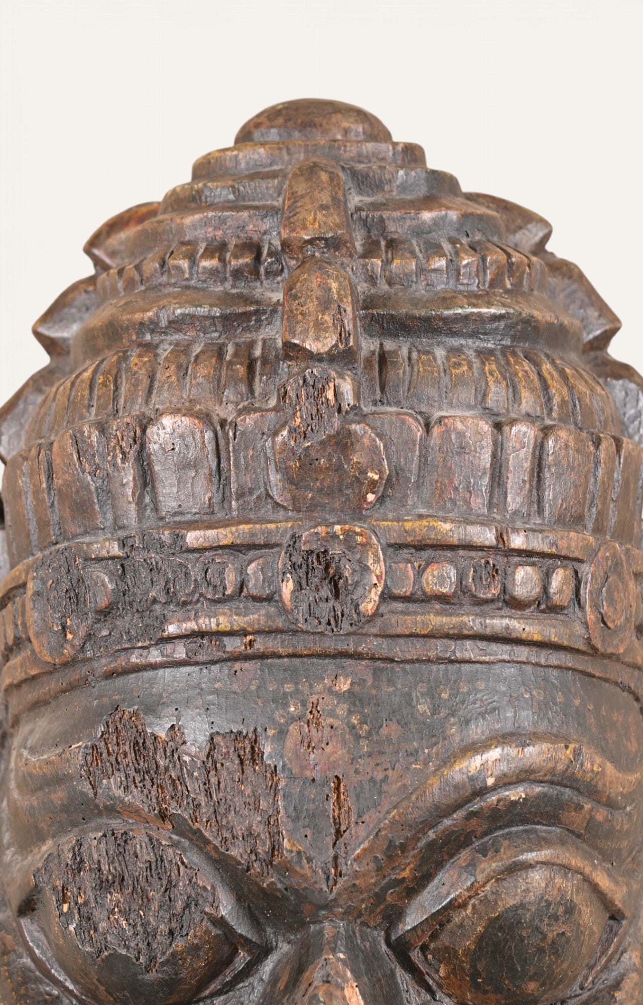 Antique Wooden Guardian Mask