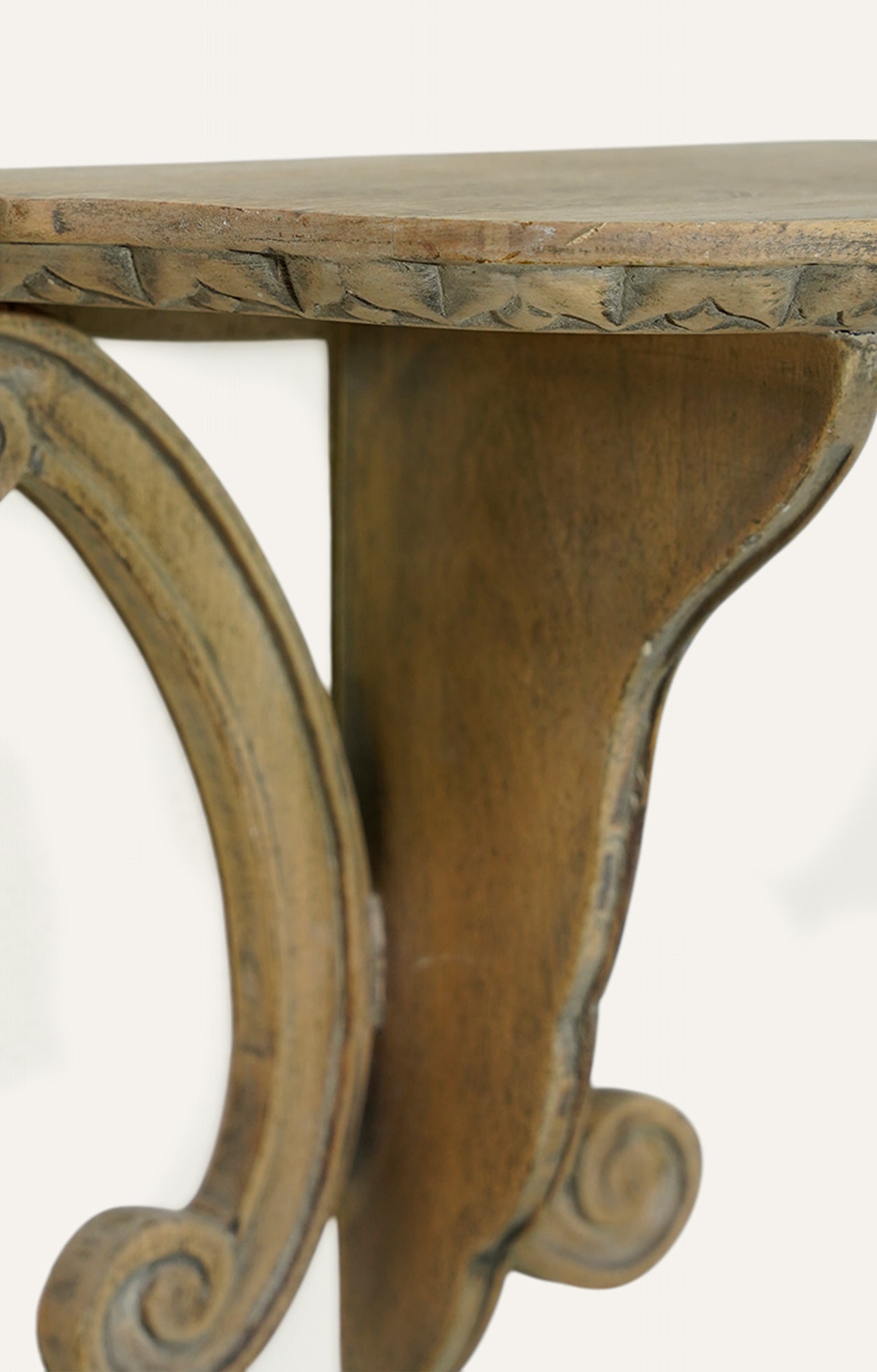 Scrolled Wooden Wall Bracket