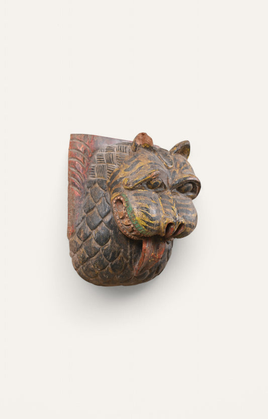 Traditional Wooden Tiger Wall Mask