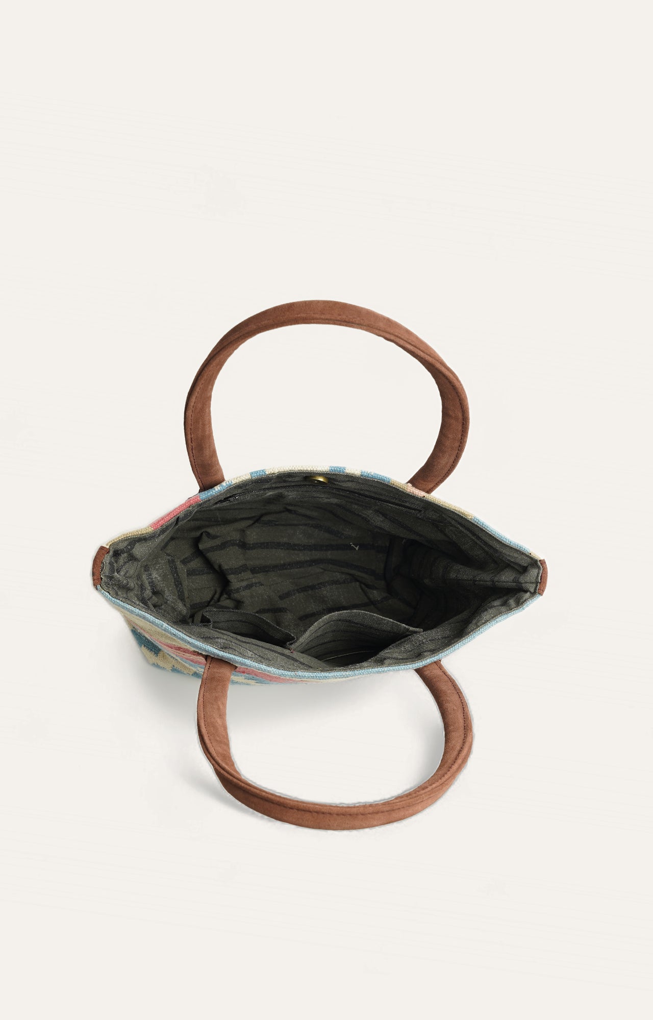 Eco-Friendly Earthy Striped Cotton Tote Bag