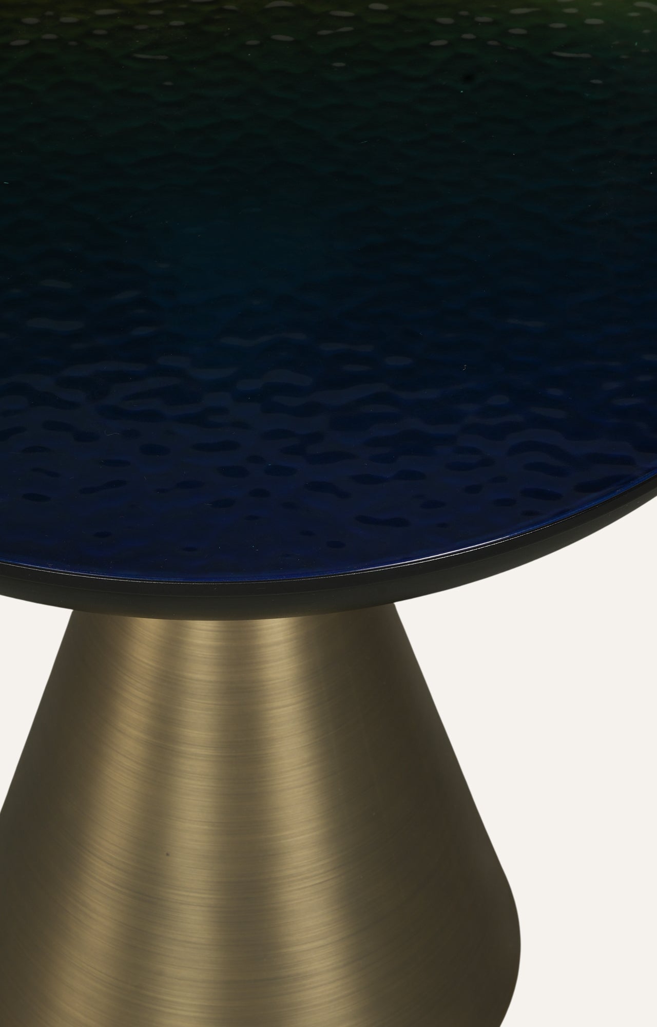 Brass Cone Base Nesting Coffee Tables Set of 2