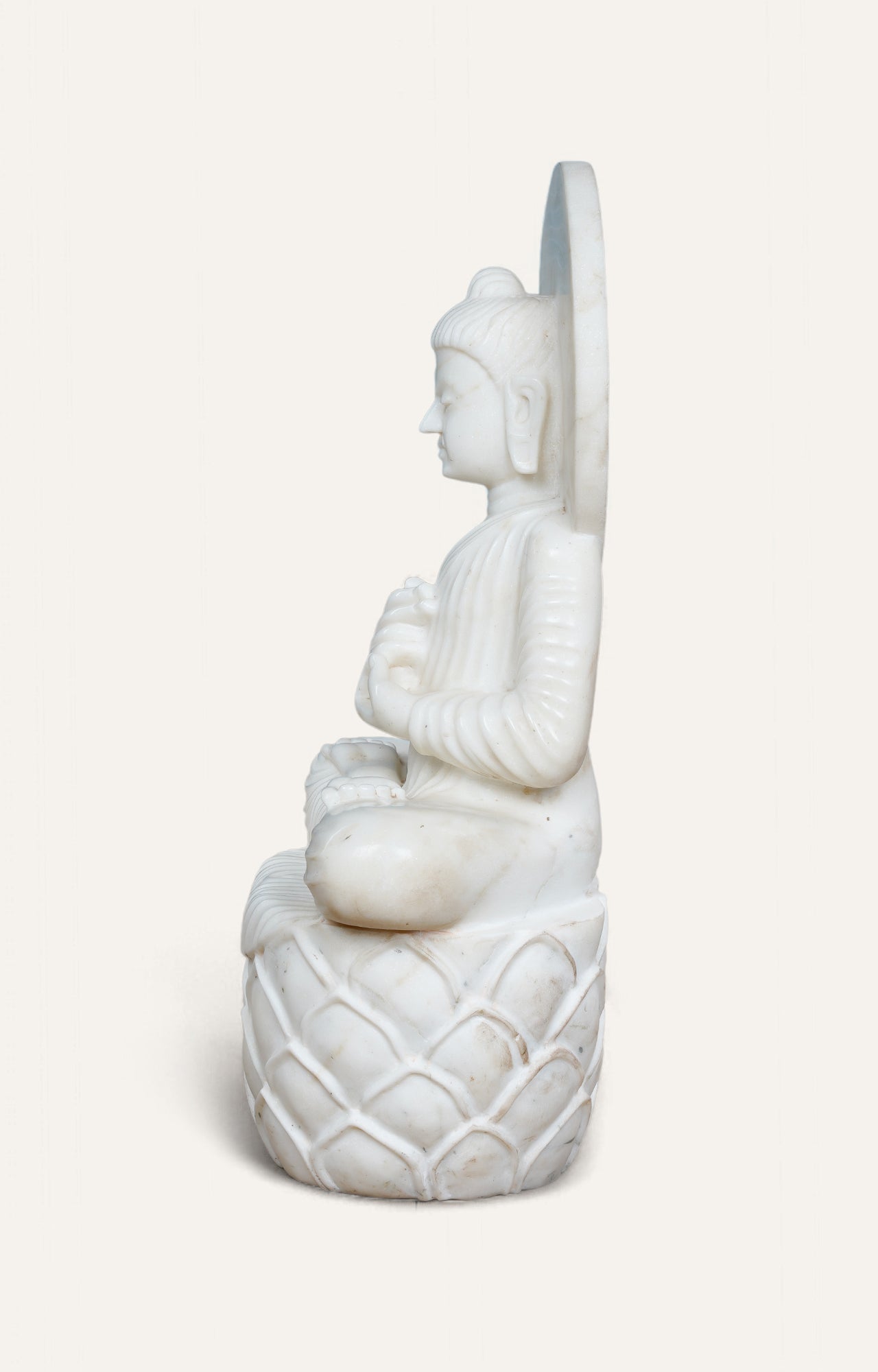 Marble Buddha in Dharmachakra Mudra