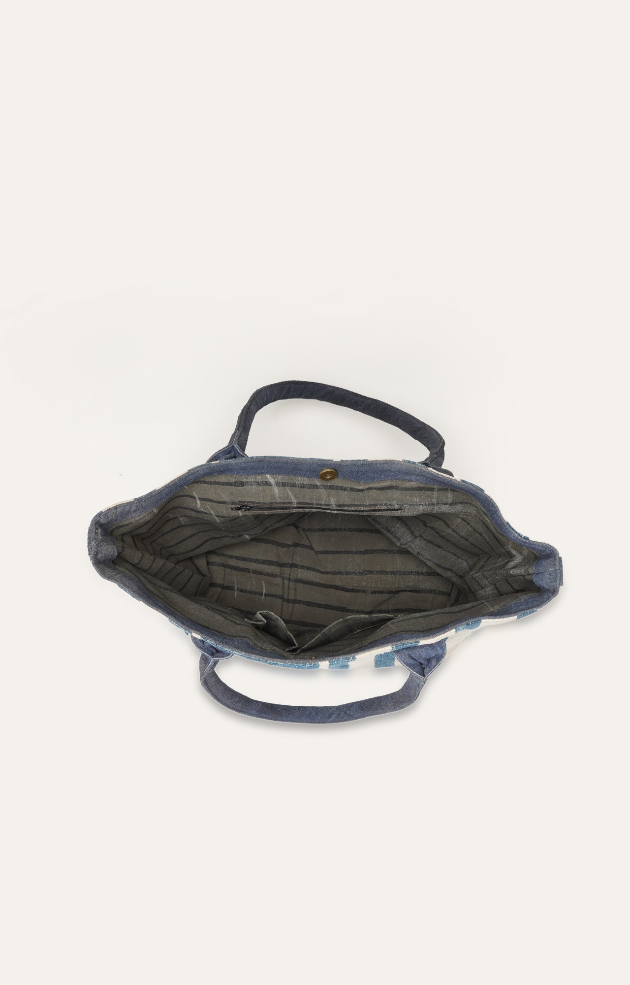 Striped Handwoven Cotton Tote Bag