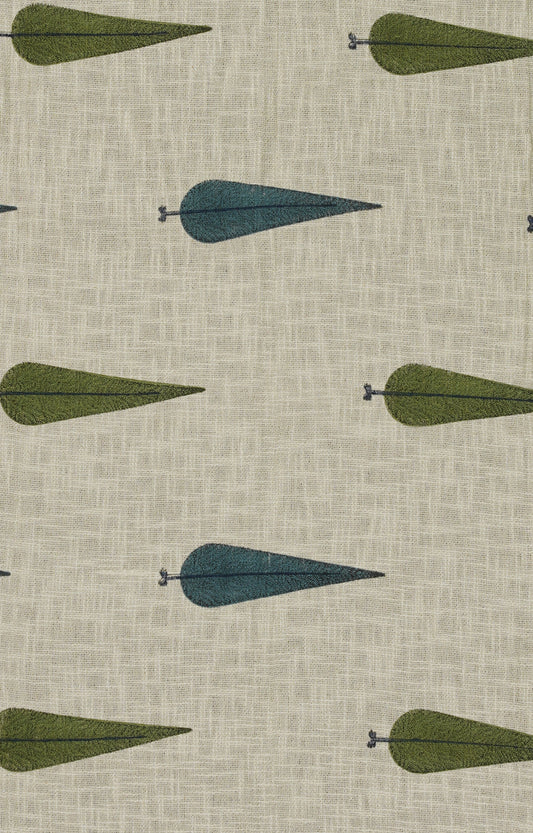 Leafy Block Print Cotton Throw