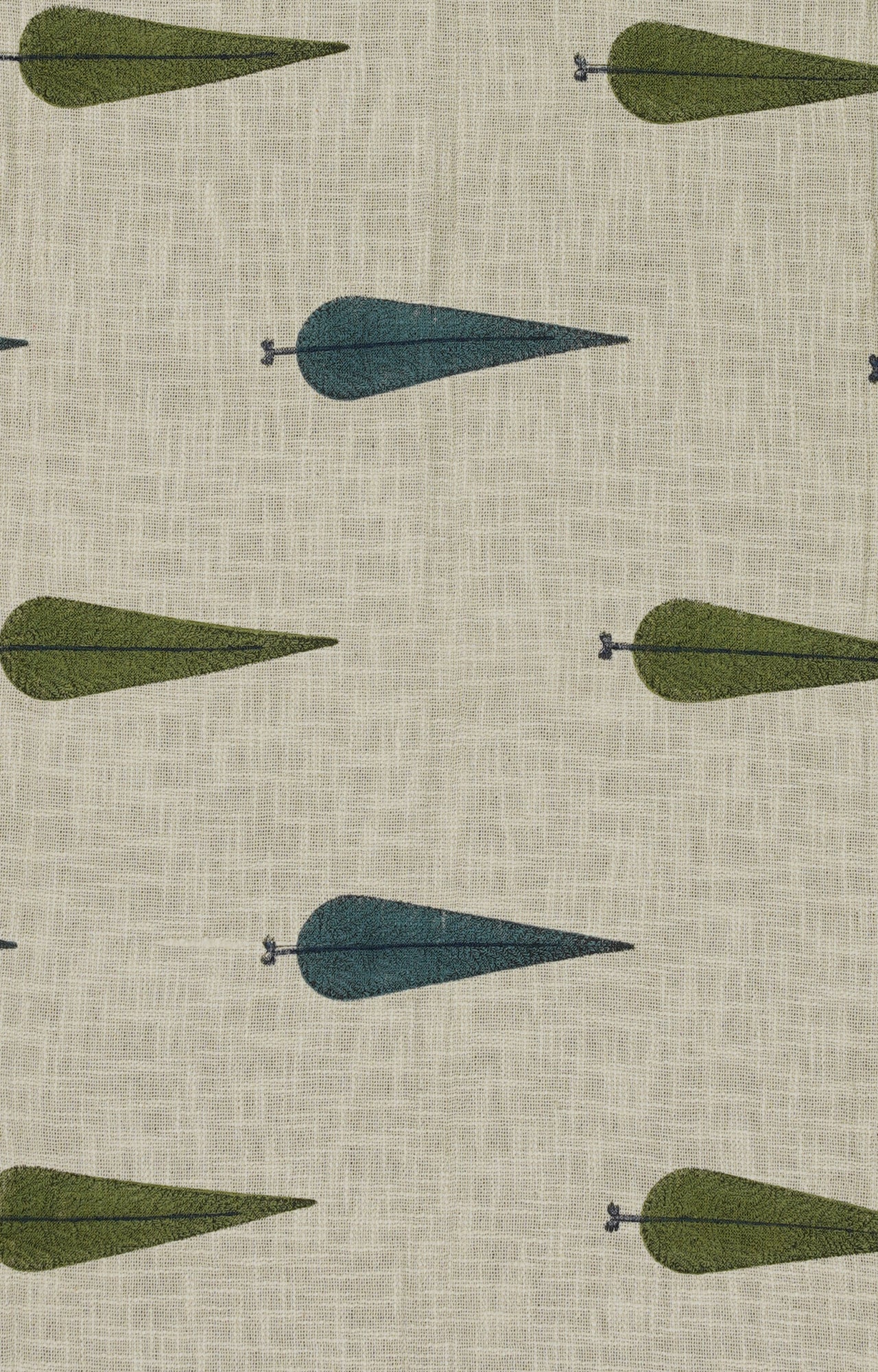 Leafy Block Print Cotton Throw