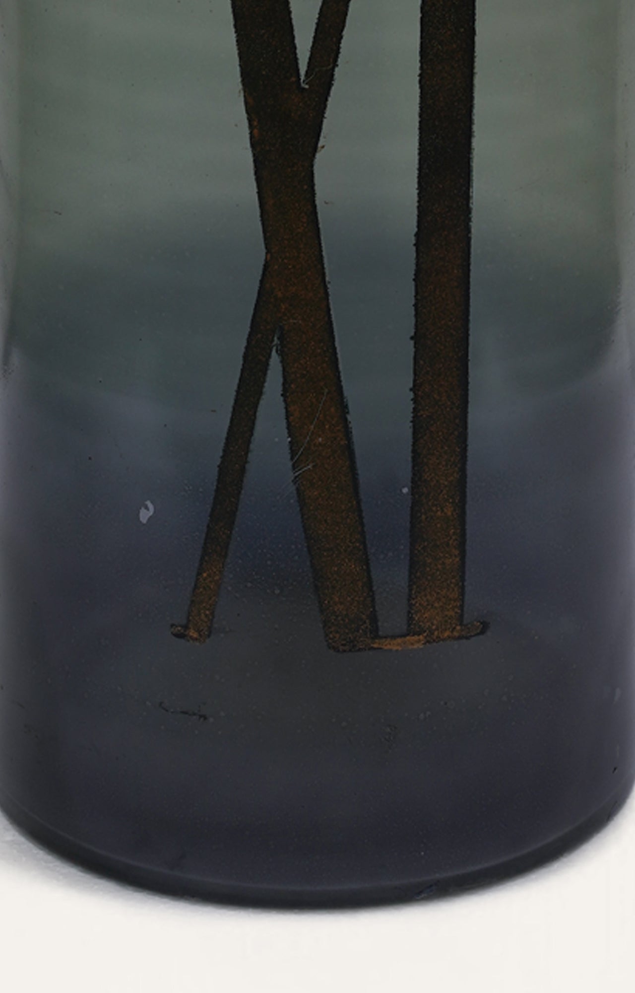 Smoky Grey Bottle Glass Vase