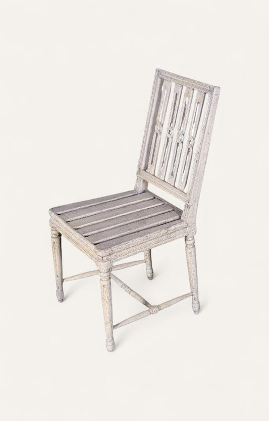 Wood chair with latha
